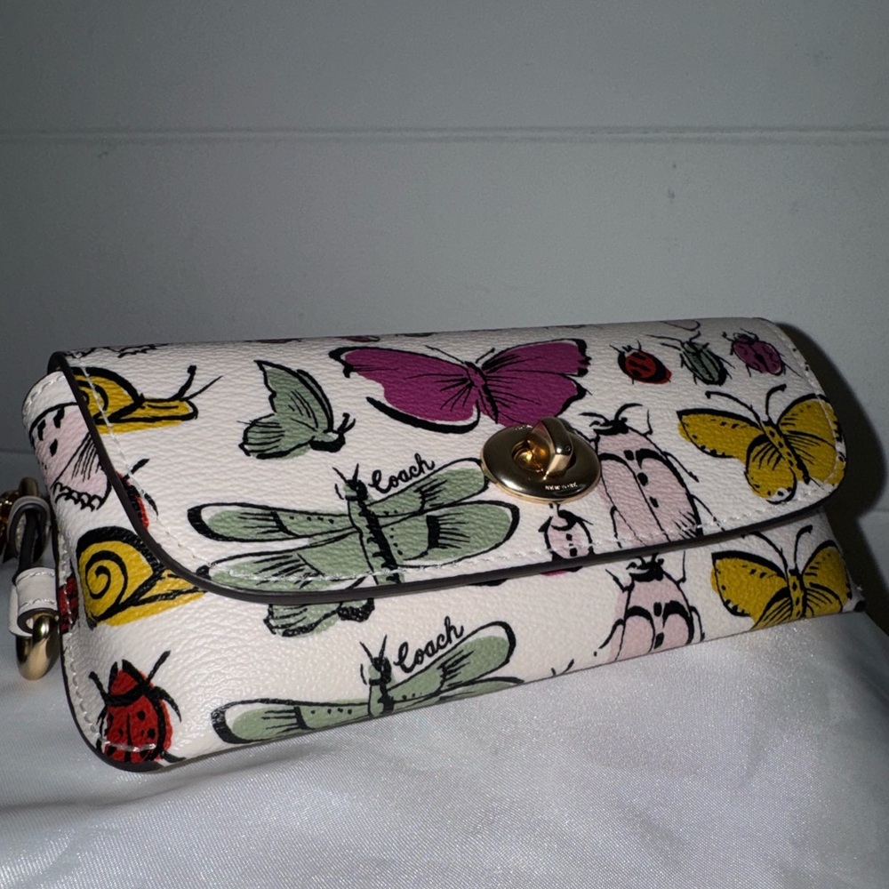 Coach Butterfly Print sunglasses case